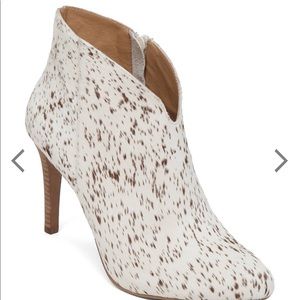 Lucky brand cow hide booties